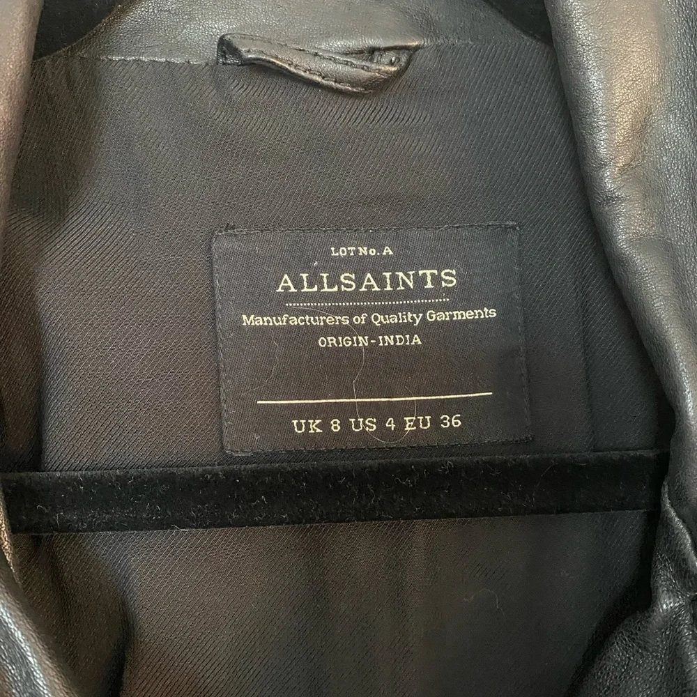 All Saints Moto Leather Jacket - Picture 6 of 8
